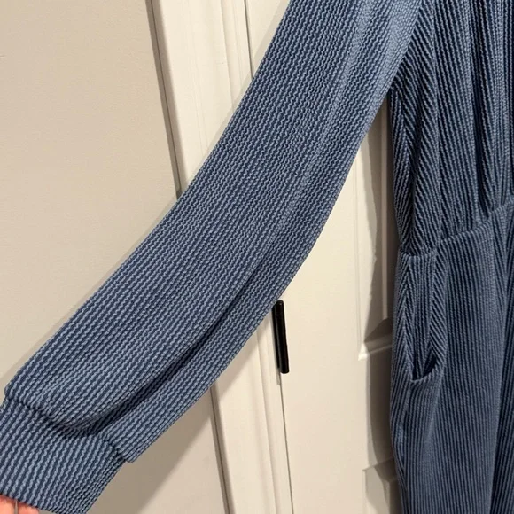 Gilli Soft Blue Hooded Dress Casual Coverups - Picture 5 of 10